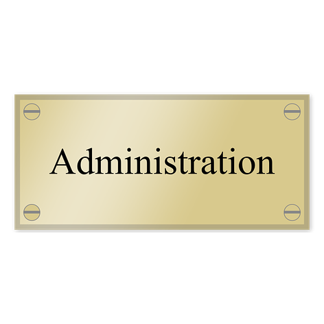 Plaque de bureau - Laiton - 120x55mm - Plaqueomatic.fr