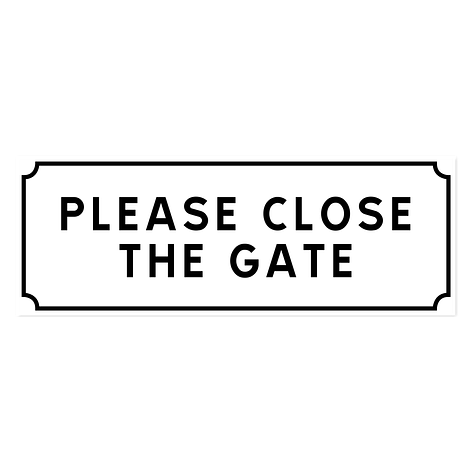 Custom gate signs - Engraved plastic - Signomatic.co.uk