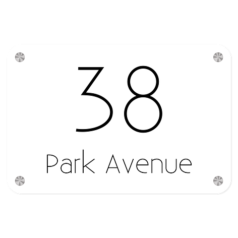 Acrylic sign - House number - Design online - Signomatic.co.uk