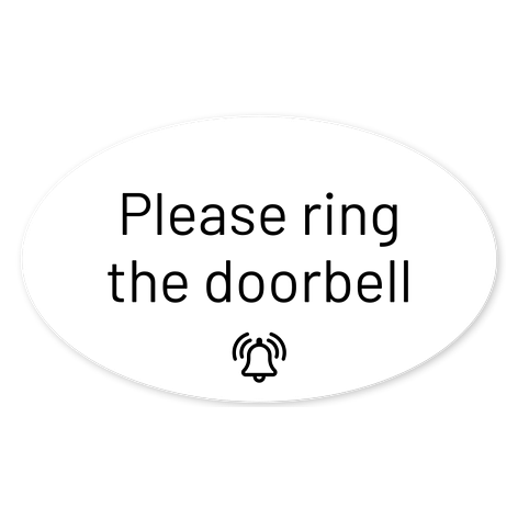 Doorbell Sign - "Please ring the doorbell" - Signomatic.co.uk