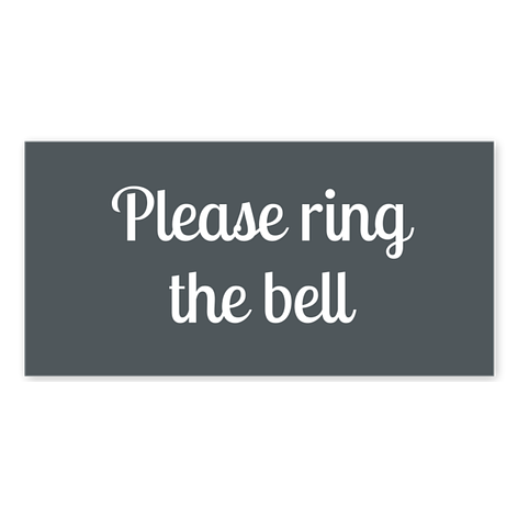 Custom doorbell signs - Laser engraved - Grey/white - Signomatic.co.uk