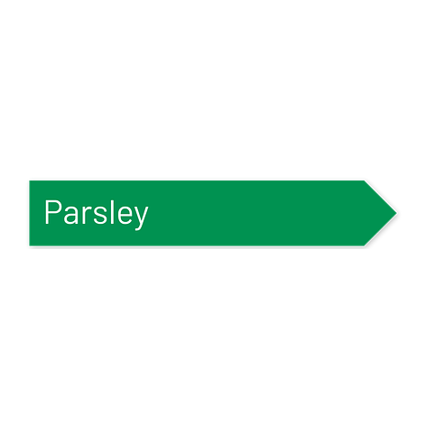 Garden sign parsley - Personalised - Green/white - Plastic - Signomatic.co.uk