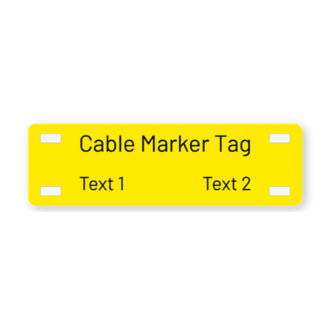 Cable marker tags in plastic - 60x18 mm - Design online - Signomatic.co.uk