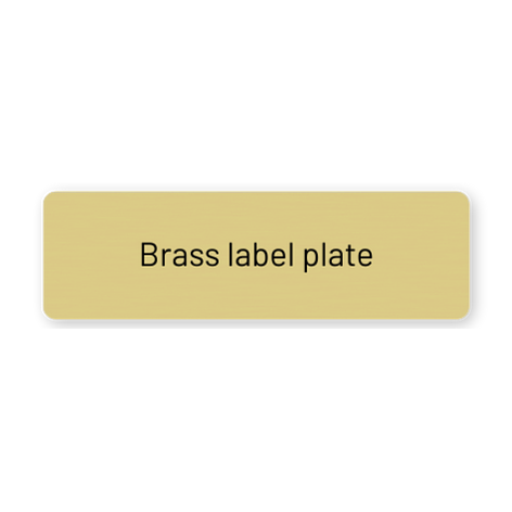 Brass label plate - Customizable - 60x18 mm - Signomatic.ie