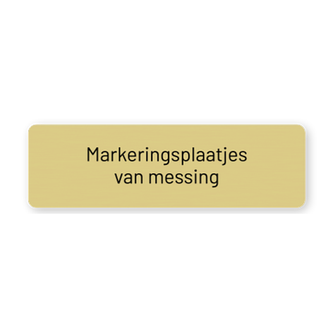 Markeringsplaatjes van messing - 60x18 mm - Ontwerp je eigen typeplaatje - Bordenmax.nl