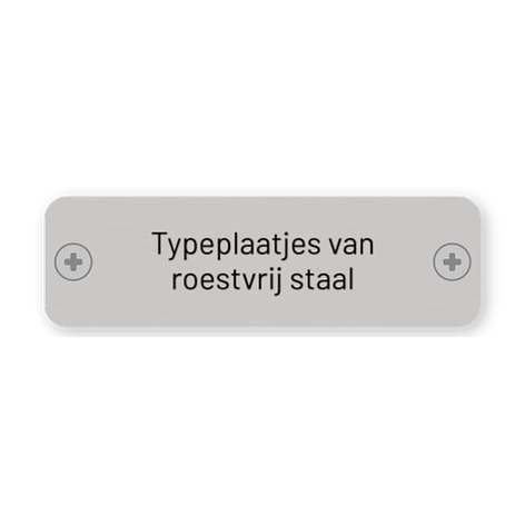 Typeplaatjes van roestvrij staal - Ontwerp je eigen typeplaatje - Schroef - 60x18mm - Bordenmax.nl