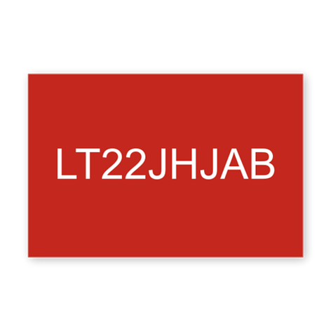 Plaque d'identification personnalisable - Plastique avec gravure - 27x18 mm - Adhésif - Rouge/Blanc - Signomatic.be