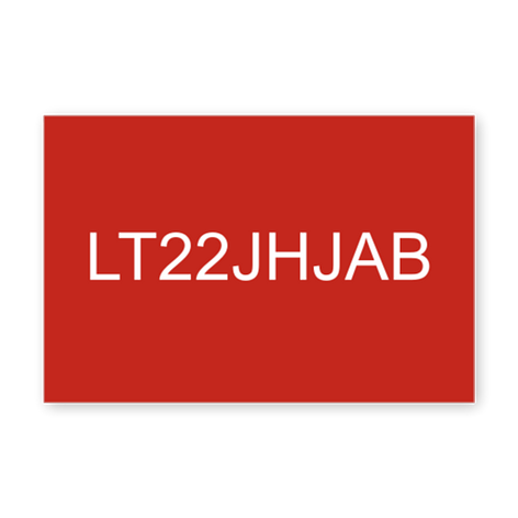 Plaque d'identification personnalisable - Plastique avec gravure - 27x18 mm - Adhésif - Rouge/Blanc - Signomatic.be