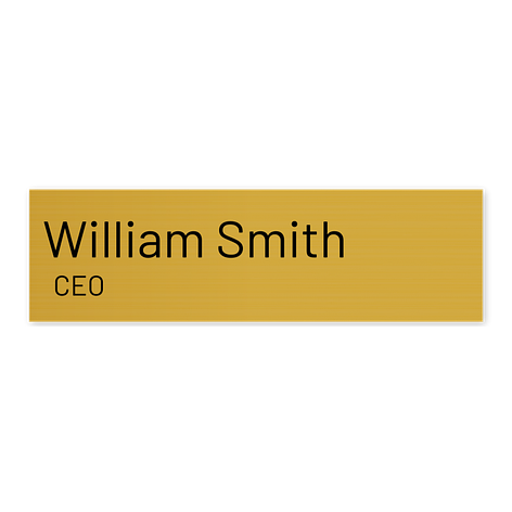 Custom door name plates - Golden - 120x35 mm - Signomatic.co.uk