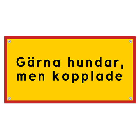 Hundskylt - Egen design - 200x200mm - skyltmax.se