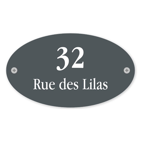Plaque numéro maison - Plastique gravée - 104x60 mm - Plaqueomatic.fr