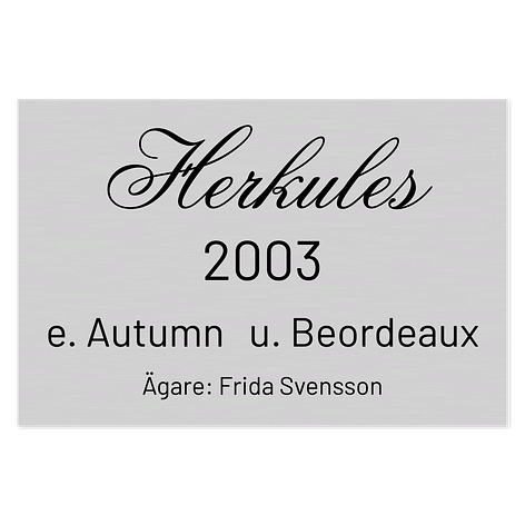 Boxskylt - Egen design - Aluminium - 195x130 mm - skyltmax.se