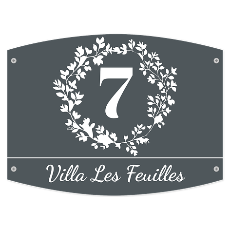 Plaque maison - Plaque nom maison - Personnalisée - Plastique gravé - Vis - 200x150mm - Plaqueomatic.fr