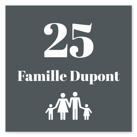 Plaques de portail - 75x75 mm - Plastique - Plaqueomatic.fr