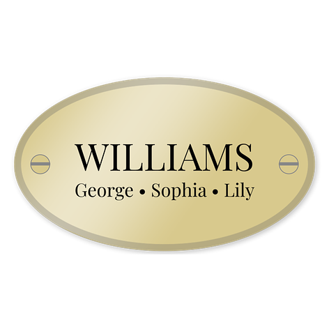 Brass signs - Personalised - 104x60mm - Signomatic.co.uk