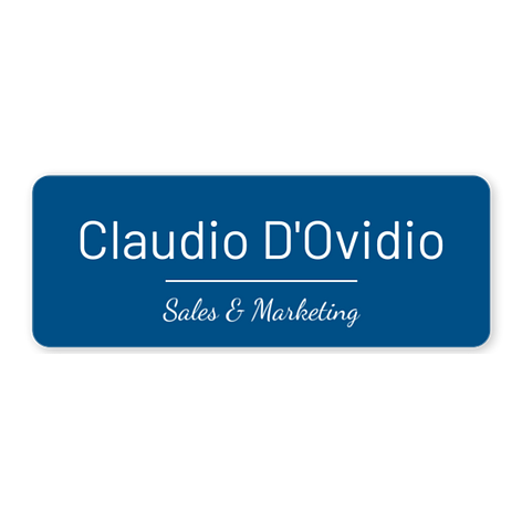 Badge nominativi - Personalizza il tuo badge online - 80x30 mm - Cartellimax.it
