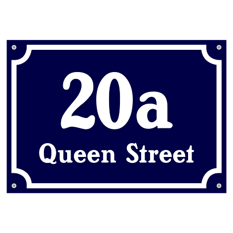 Enamel-style sign - Aluminium - Customizable - 330x230 mm - Signomatic.co.uk