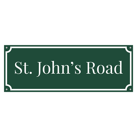 Enamel-style street sign - Aluminium - Customizable - 550x200 mm - Signomatic.co.uk