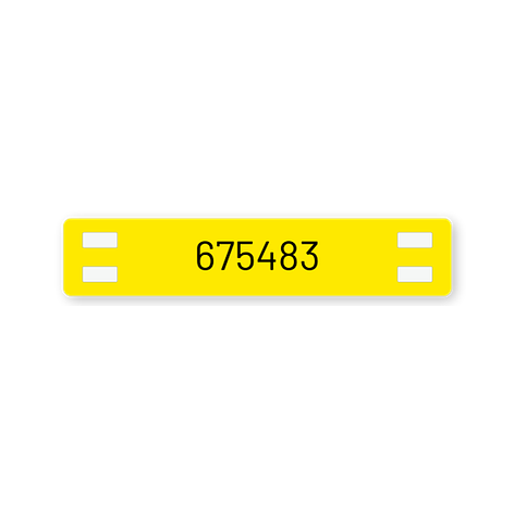 Cable labelling tags - Own design - Engraving - 50x10 mm - Yellow/black - Signomatic.co.uk