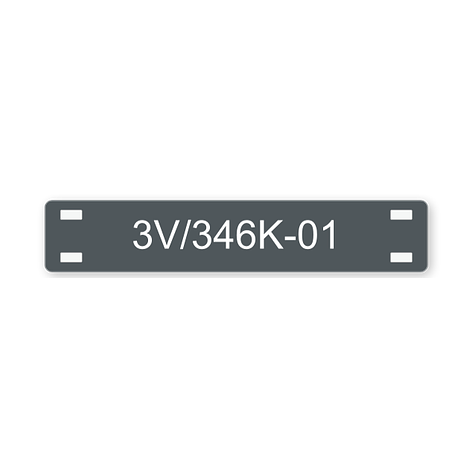 Kabelmerker online - Gravert plast - 80x15 mm - Skiltmax.no