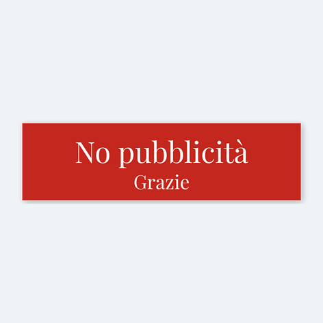 Easydruck24.de Adesivi 'Nessuna Pubblicità' 9x3 Cm, Bianco, Isecure, Per Cassetta Postale, Confezione Da 5, Resistente UV