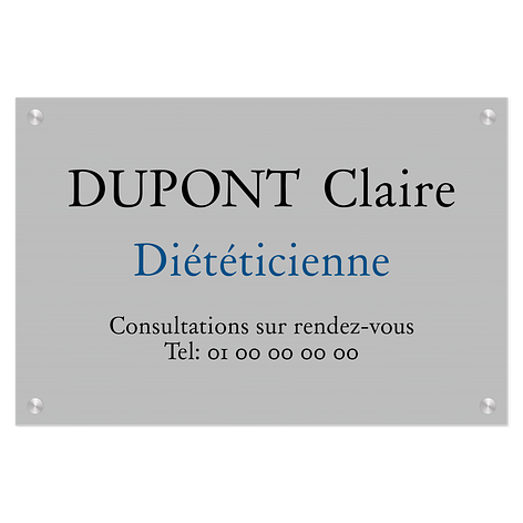 Plaque professionnelle - 300x200 mm - Aluminium - Plaqueomatic.fr