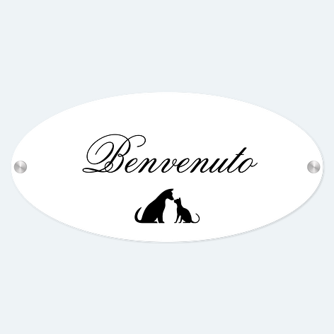 Pannello attenzione al cane bulldog francese - pre forato e