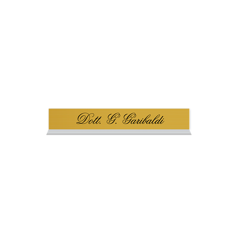 Portanome da tavolo personalizza - Oro - 203x30 mm - Cartellimax.it
