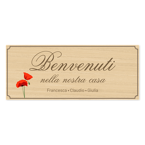 Targhe in legno - Personalizzate - 170x70 mm - Cartellimax.it