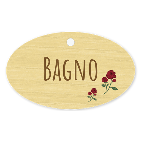 Targa in legno - Progetta una targhetta personalizzata - 100x60 mm - Cartellimax.it