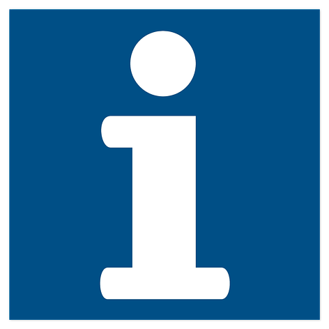 Informasjonsskilt klistremerker - Lage skilt selv - - 250x250mm - skiltmax.no