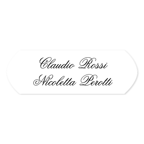 Targhetta con nome per porta - Plastica con incisione - Personalizzate - Cartellimax.it