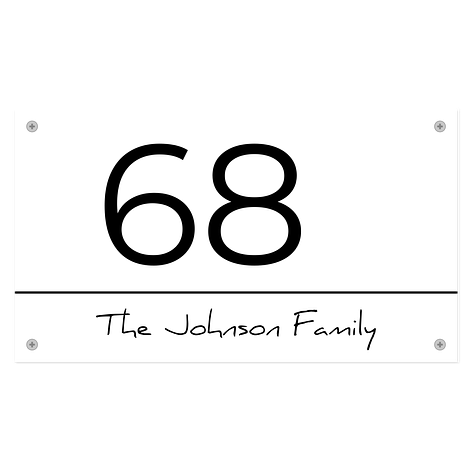 Bespoke house number signs - Design online - Aluminium - 280x160 mm - Signomatic.co.uk