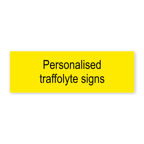 Traffolyte labels - Customizable - 75x25 mm - Yellow/black - Signomatic.ie