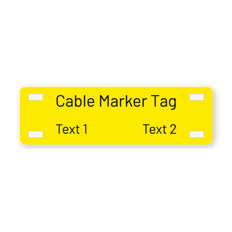 Cable marker tags in plastic - 60x18 mm - Design online - Signomatic.co.uk