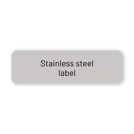 Stainless steel labels - 60x18 mm - Design online - Signomatic.co.uk