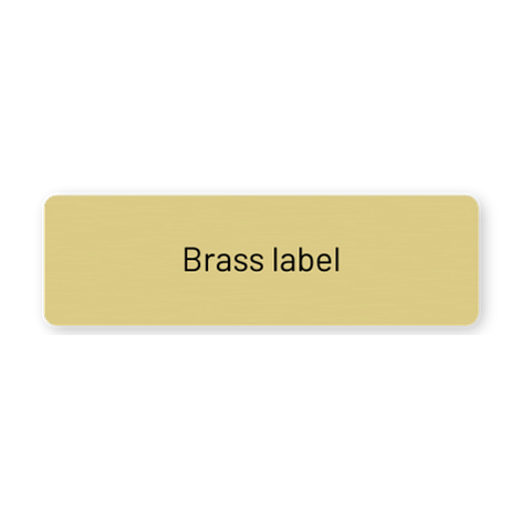 Brass label plates - 60x18 mm - Custom labels online - Signomatic.co.uk