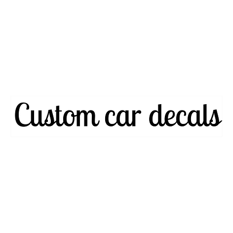 Car decal stickers - Adhesive letters - Signomatic.co.uk