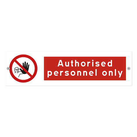Prohibition signs - 295x80mm - Plastic - Signomatic.co.uk