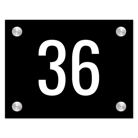 Husnummerskilt svart - Lag selv - Aluminium - Skiltmax.no