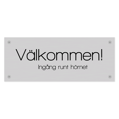 Aluminiumskyltar - Egen design - 250x100mm - Skyltmax.se
