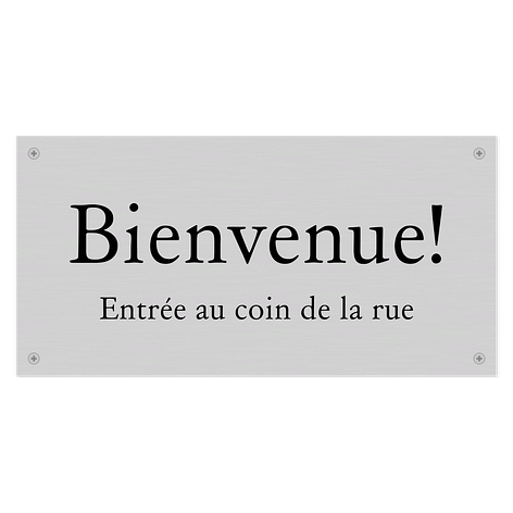 Plaque aluminium brossé - 300x150 mm - Plaqueomatic.fr