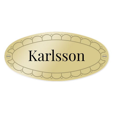 Dörrskylt mässing - Egen design - 165x78mm - Skyltmax.se