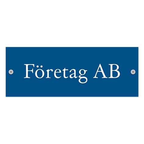 Namnskylt till företag - Egen text och design - 200x70mm - Aluminium - Skyltmax.se