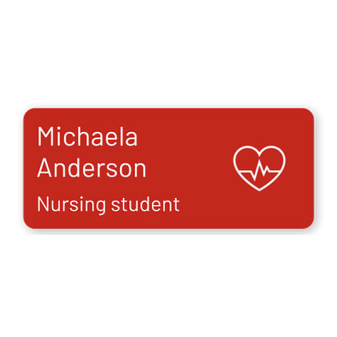 Nurse name badge - Personalised - 80x25 mm - Signomatic.co.uk