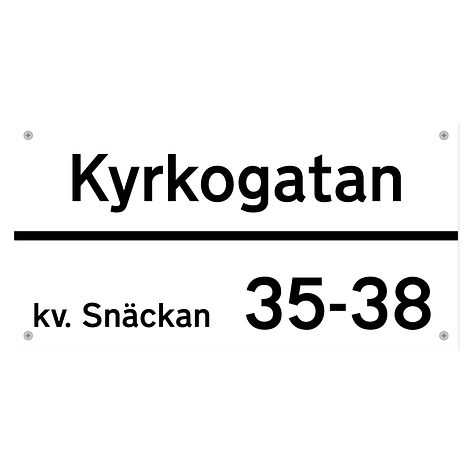 Gatuskylt - Egen design - Aluminium - 350x180mm - skyltmax.se