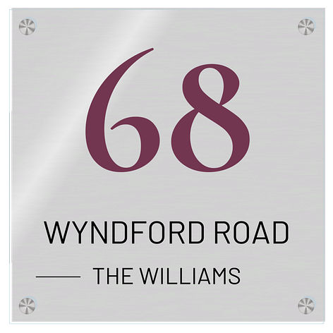 Custom acrylic door sign - 250x250mm - Signomatic.co.uk