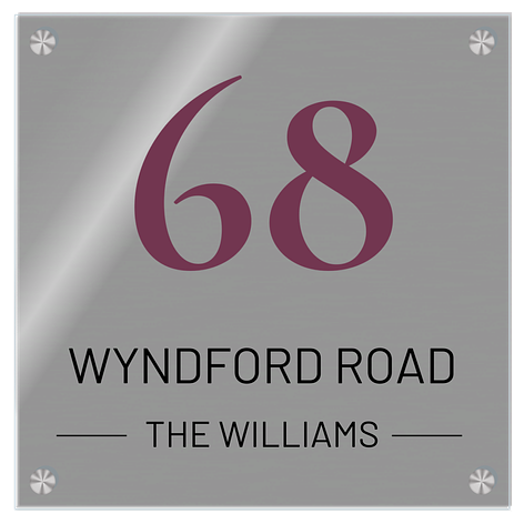 Custom acrylic door sign - 250x250mm - Signomatic.co.uk