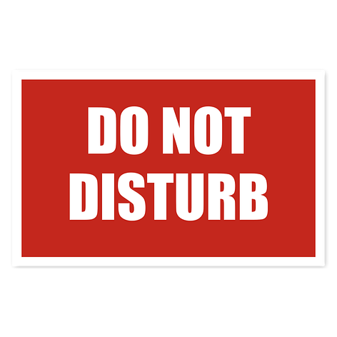 Custom Do not Disturb Sign - Red/white with Engraving - Signomatic.co.uk