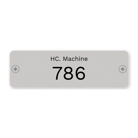 Stainless steel labels - 80x25 mm - Signomatic.co.uk